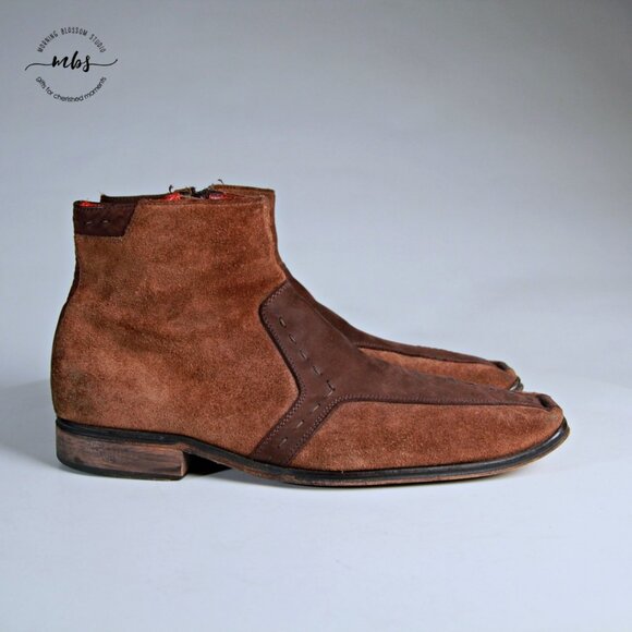 Mark Nason Suede Boots Brown Tan Man 11.5